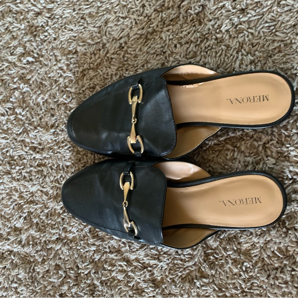 Black loafers